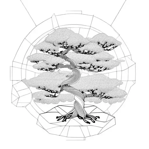 bonsai tree  tattoo design idea