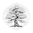  bonsai tree  tattoo design idea