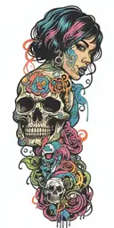 bad bitch throwing it back   tattoo design idea