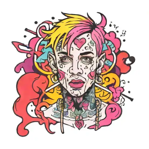lil peep tattoo design idea