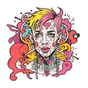 lil peep tattoo design idea