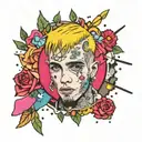 lil peep tattoo design idea