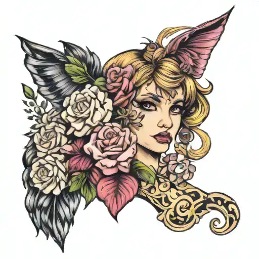 sissy femboy tattoo design idea