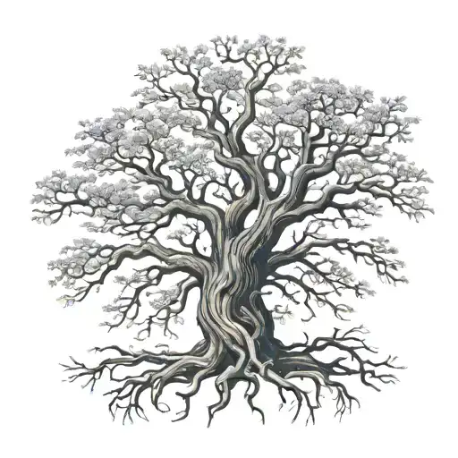 tree with spinal cord injury tattoo design idea
