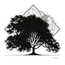 tree with spinal cord injury tattoo design idea