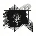 tree with spinal cord injury tattoo design idea