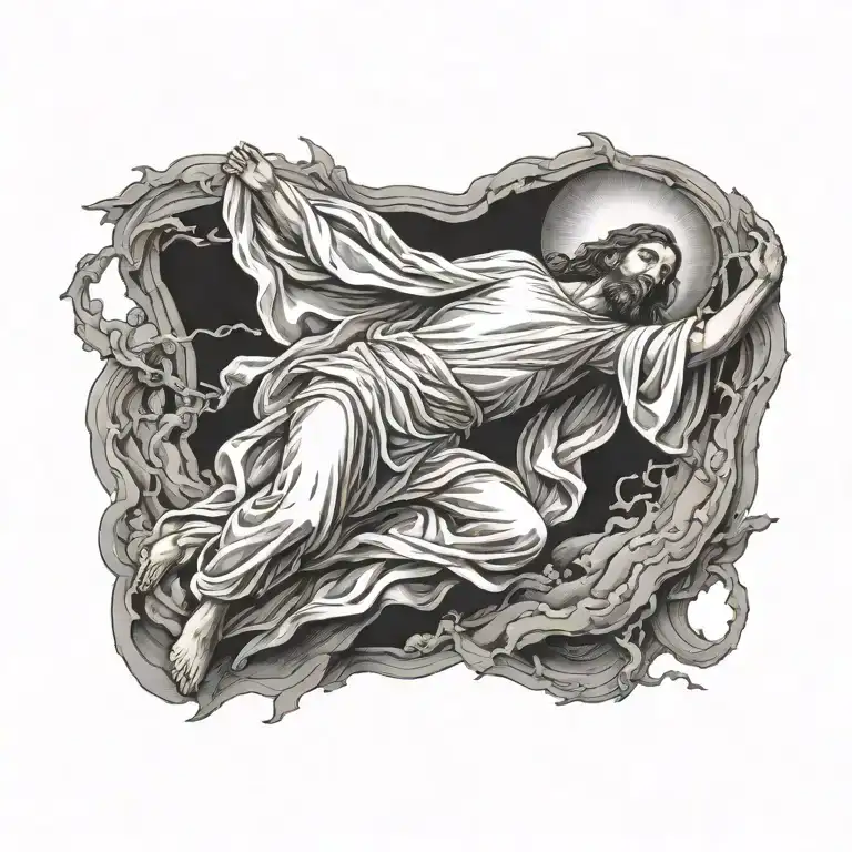the resurrection of jesus christ tattoo design idea