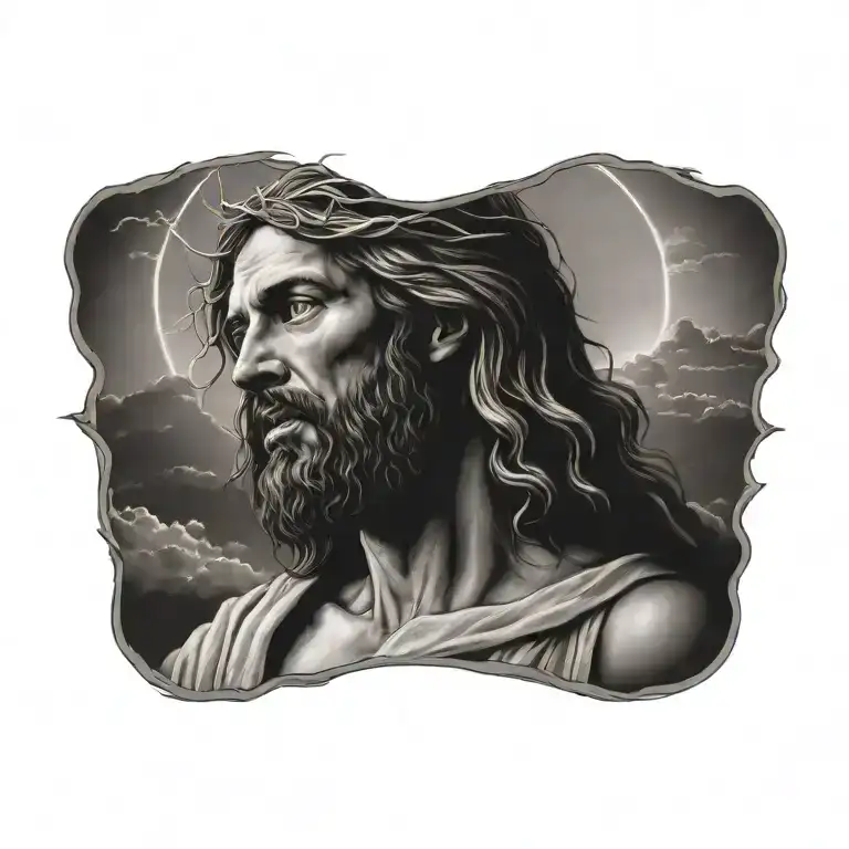 the resurrection of jesus christ tattoo design idea