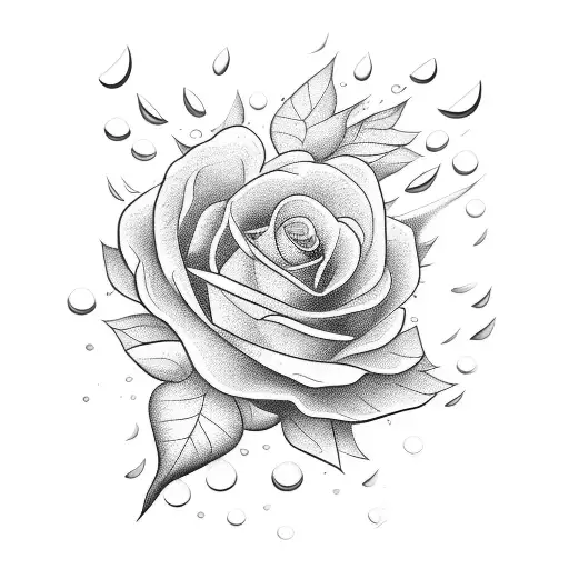 no rain no flowers  tattoo design idea