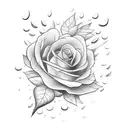 no rain no flowers  tattoo design idea