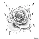 no rain no flowers  tattoo design idea