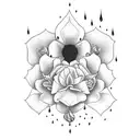 no rain no flowers  tattoo design idea