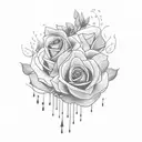 no rain no flowers  tattoo design idea