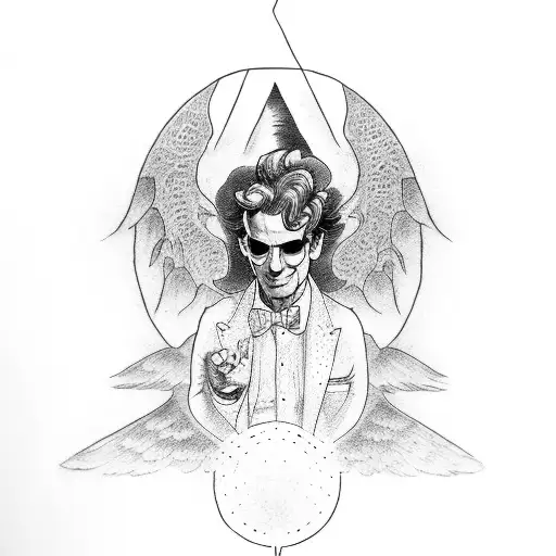 good omens tv show  tattoo design idea