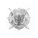 The name Henryk with the Swedish and polish flag inside  tattoo design idea