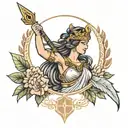 athena goddess tattoo design idea