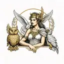 athena goddess tattoo design idea