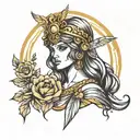 athena goddess tattoo design idea