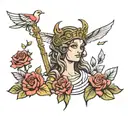 athena goddess tattoo design idea