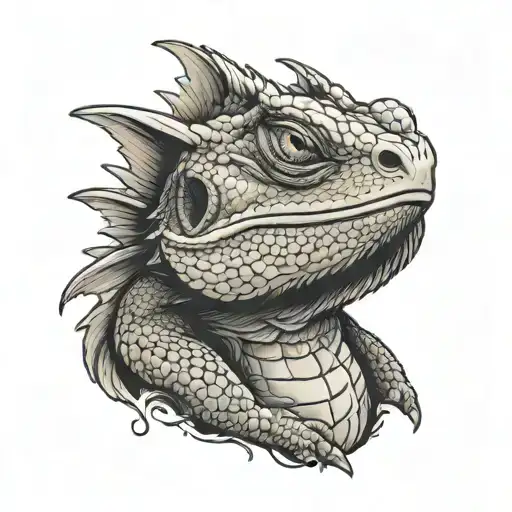 bearded dragon tattoo design idea