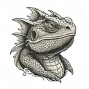 bearded dragon tattoo design idea