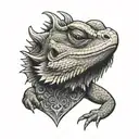 bearded dragon tattoo design idea