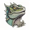 bearded dragon tattoo design idea