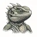 bearded dragon tattoo design idea