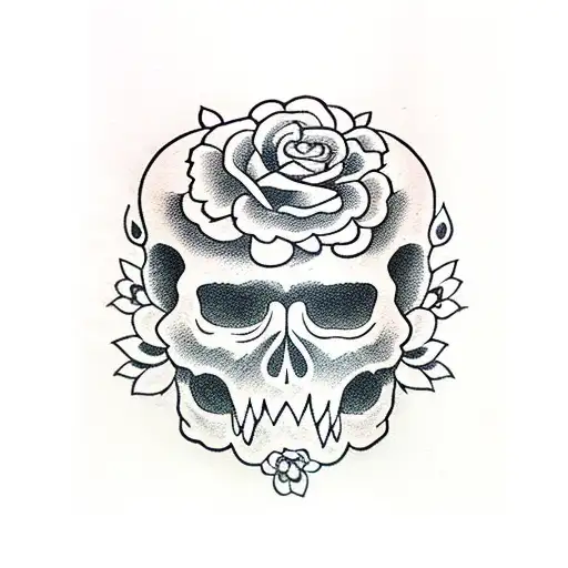 Small Skull With Roses 20946+ Skull And Roses Tattoo Ideas in 2025 - BlackInk AI