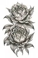 pheasant feather peonies tattoo design idea
