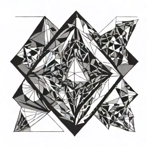 diamonds with number 7 tattoo design idea