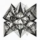 diamonds with number 7 tattoo design idea