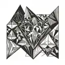 diamonds with number 7 tattoo design idea