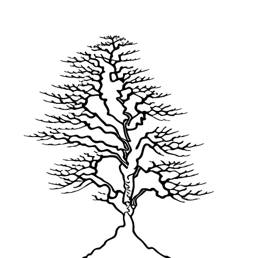 bonsai tree tattoo design idea