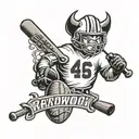 A tattoo design incorporating your children's names or initials in a sports-themed font, with a managerial twist tattoo design idea