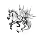 pegasus tattoo design idea