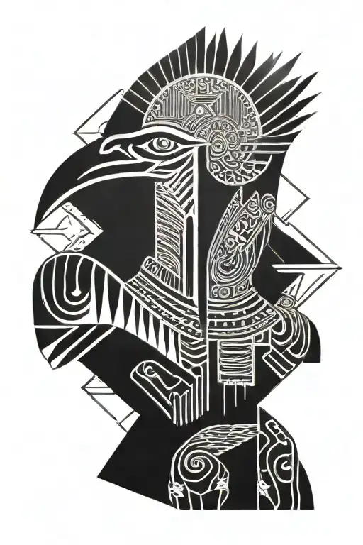 Horus God tattoo design idea