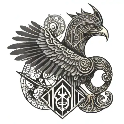 Horus God tattoo design idea