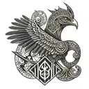 Horus God tattoo design idea