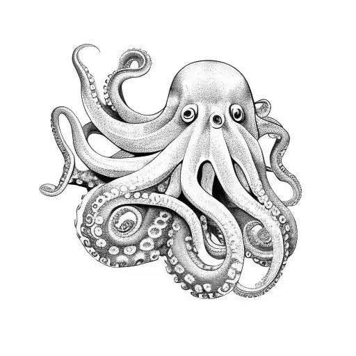 Octopus darkest tattoo design idea