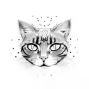 cat eye  tattoo design idea