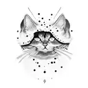 cat eye  tattoo design idea