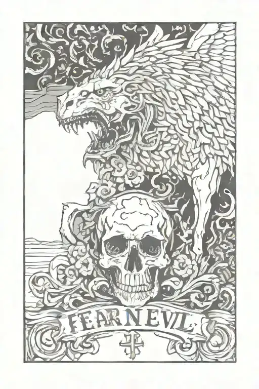 fear no evil tattoo design idea