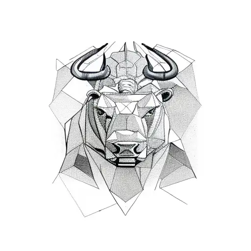 bull vs bear  tattoo design idea