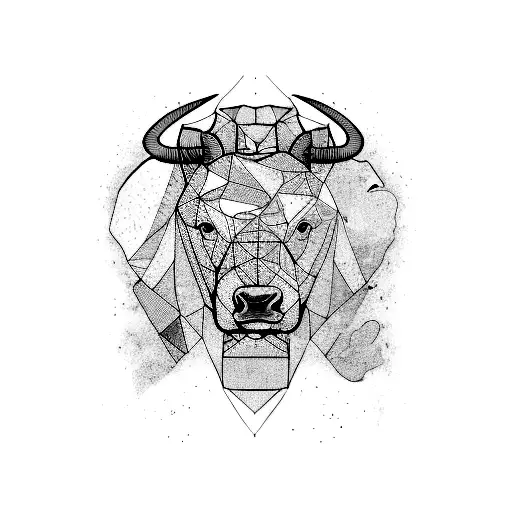bull vs bear  tattoo design idea