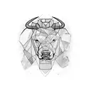 bull vs bear  tattoo design idea