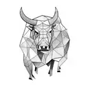 bull vs bear  tattoo design idea