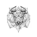 bull vs bear  tattoo design idea