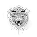 bull vs bear  tattoo design idea