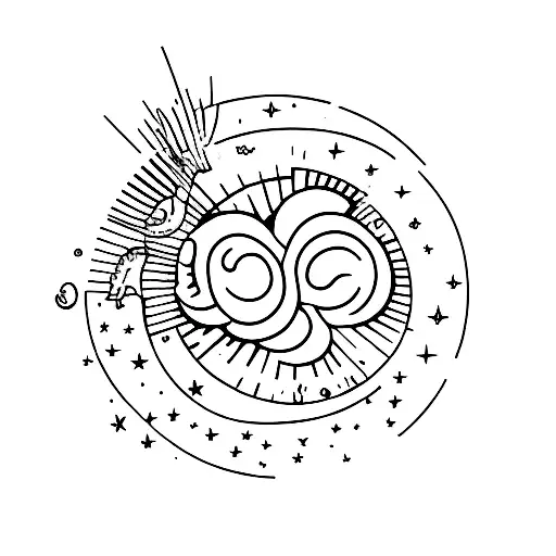 waning gibbous moon with date tattoo design idea